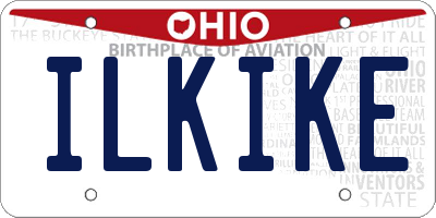 OH license plate ILKIKE