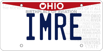 OH license plate IMRE