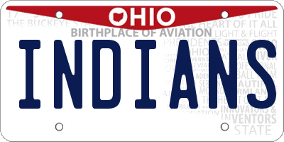 OH license plate INDIANS