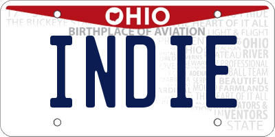 OH license plate INDIE