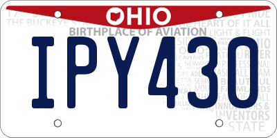 OH license plate IPY430