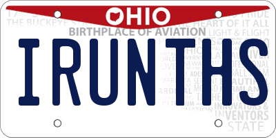 OH license plate IRUNTHS