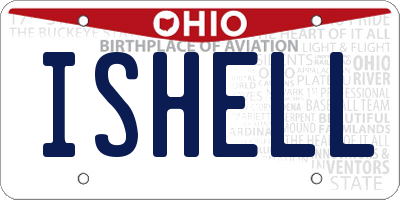 OH license plate ISHELL