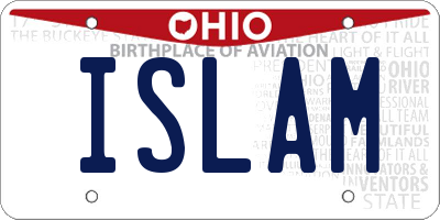 OH license plate ISLAM