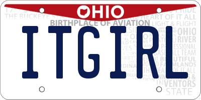 OH license plate ITGIRL