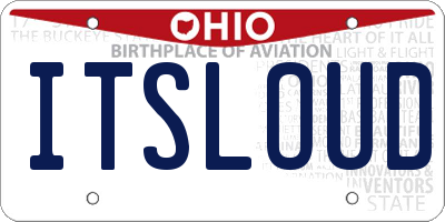 OH license plate ITSLOUD