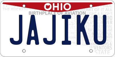 OH license plate JAJIKU