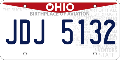 OH license plate JDJ5132