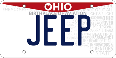 OH license plate JEEP