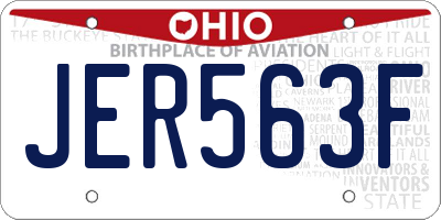 OH license plate JER563F