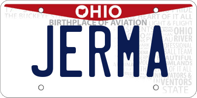 OH license plate JERMA