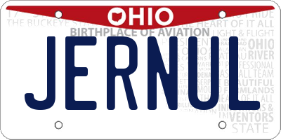 OH license plate JERNUL