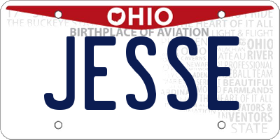 OH license plate JESSE