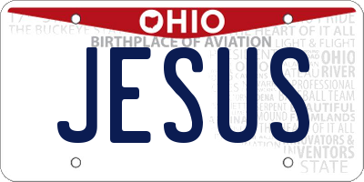 OH license plate JESUS