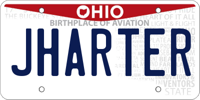 OH license plate JHARTER