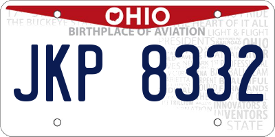 OH license plate JKP8332