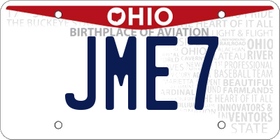 OH license plate JME7