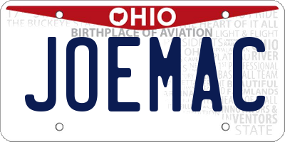 OH license plate JOEMAC