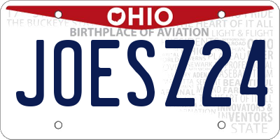 OH license plate JOESZ24