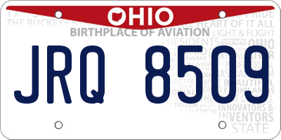 OH license plate JRQ8509