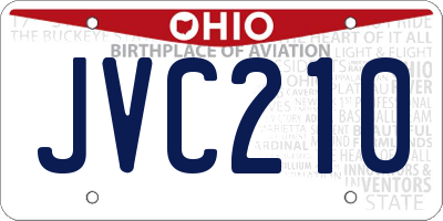 OH license plate JVC210