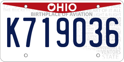 OH license plate K719036