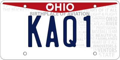 OH license plate KAQ1