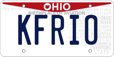 OH license plate KFRIO