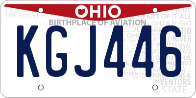 OH license plate KGJ446