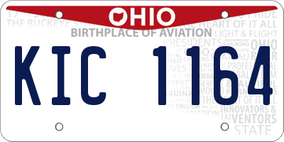 OH license plate KIC1164