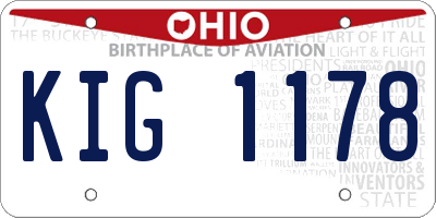 OH license plate KIG1178