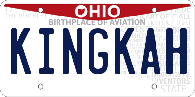 OH license plate KINGKAH