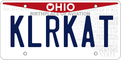 OH license plate KLRKAT