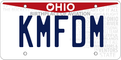 OH license plate KMFDM