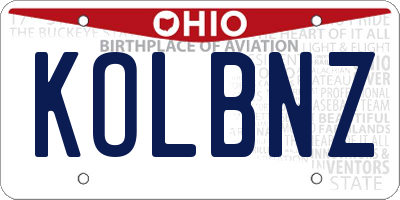 OH license plate KOLBNZ