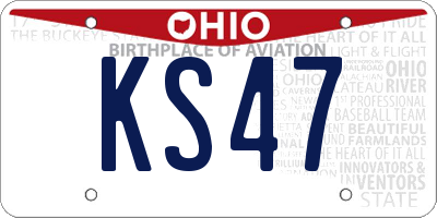 OH license plate KS47