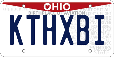 OH license plate KTHXBI