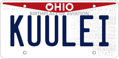 OH license plate KUULEI