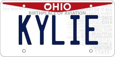 OH license plate KYLIE