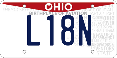 OH license plate L18N