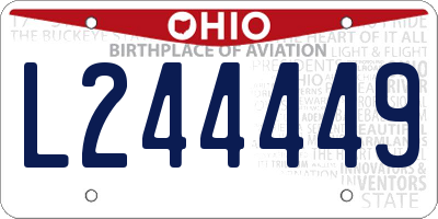 OH license plate L244449