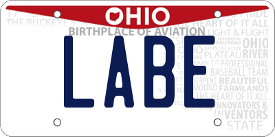 OH license plate LABE