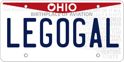 OH license plate LEGOGAL