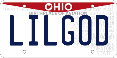 OH license plate LILGOD