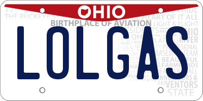 OH license plate LOLGAS