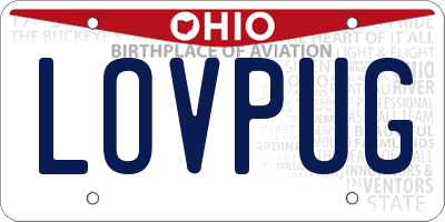 OH license plate LOVPUG