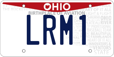 OH license plate LRM1