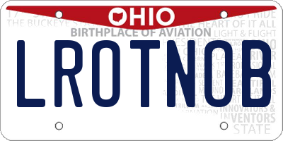 OH license plate LROTNOB