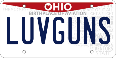 OH license plate LUVGUNS