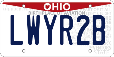 OH license plate LWYR2B